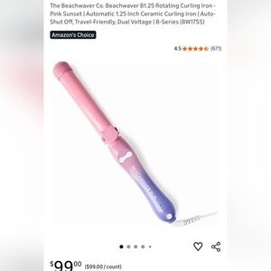 Beachwaver Pink and Purple Curling Iron